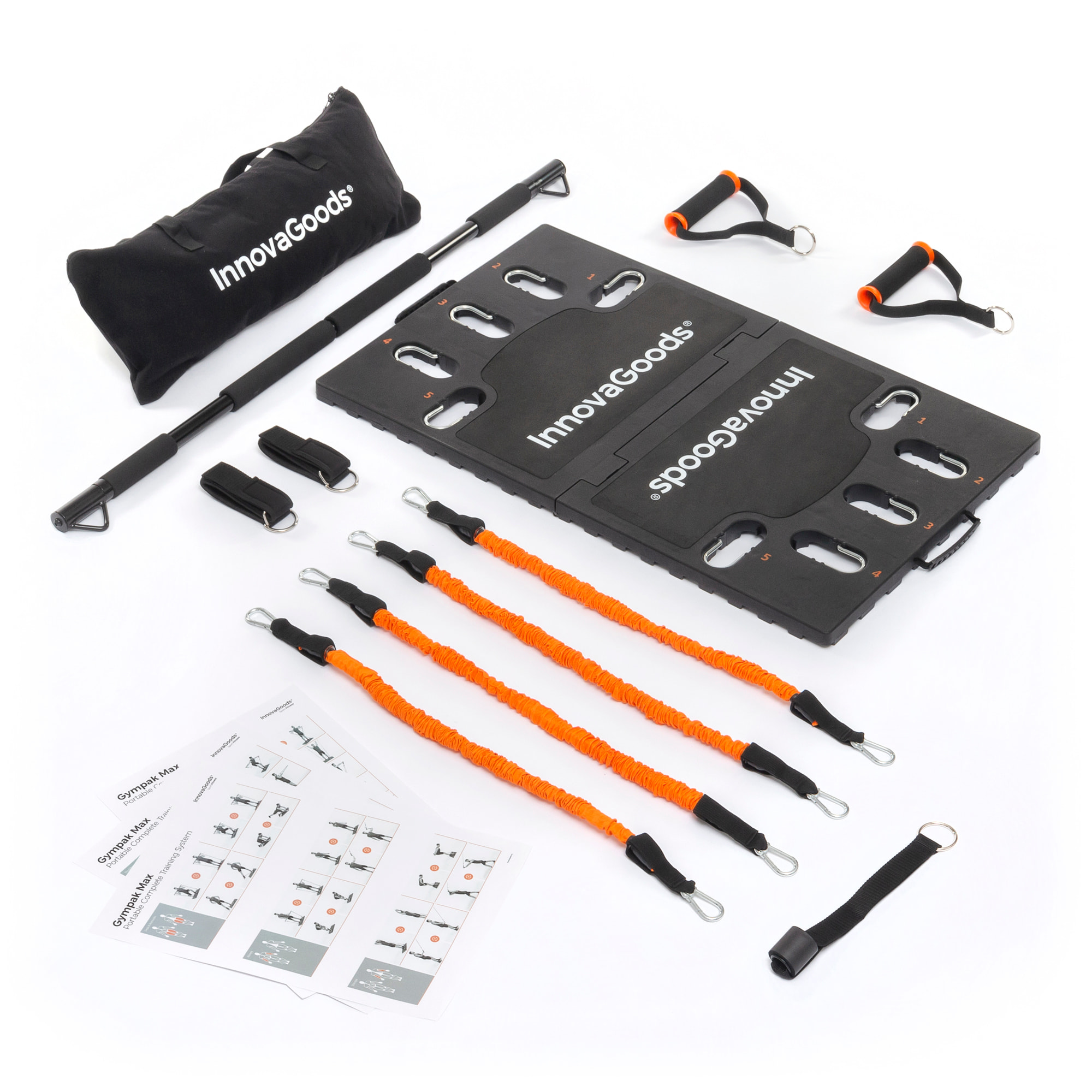 Sistema di Allenamento Integrale Portatile Gympak Max - Nero e Arancione - 57x48x120 cm