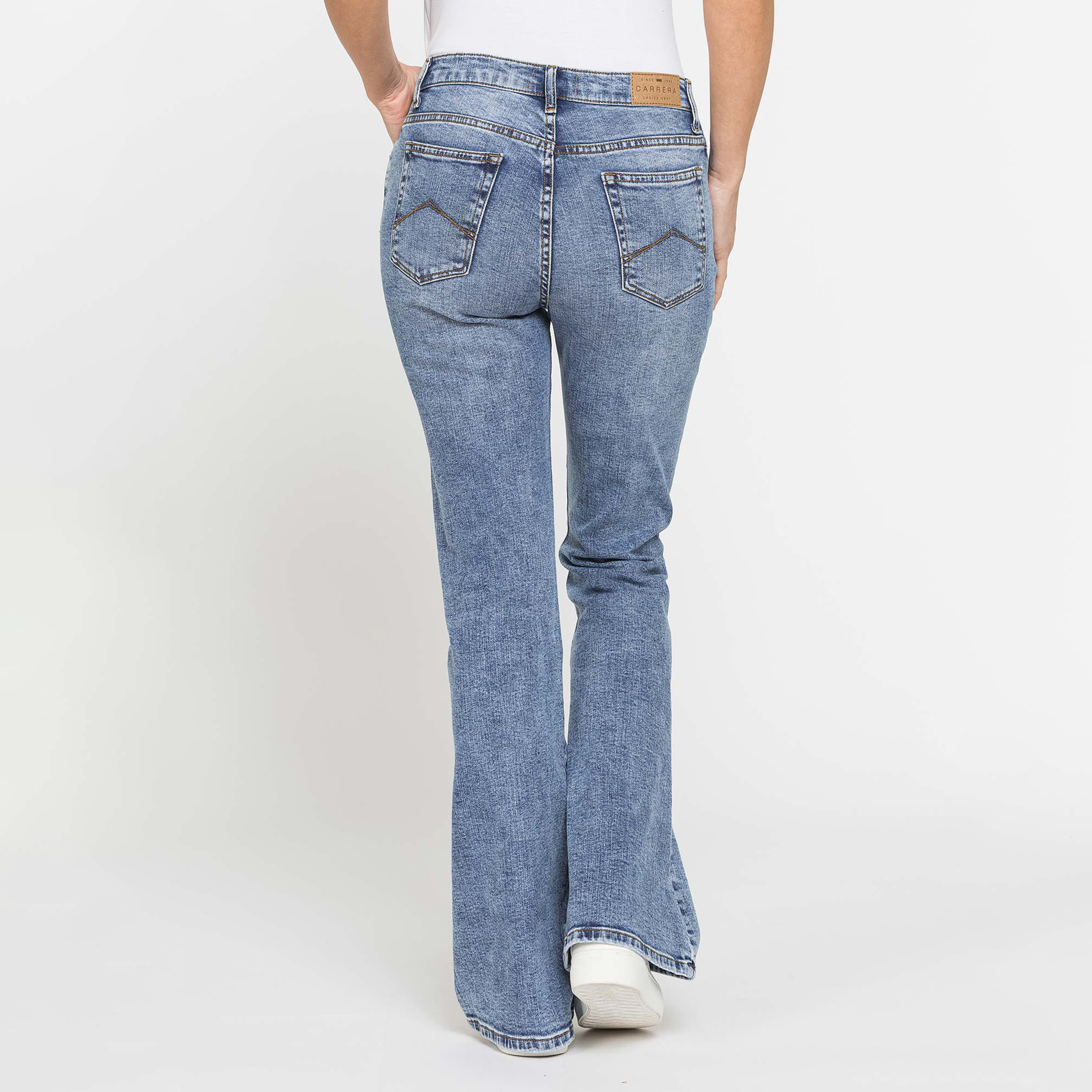 JEANS FLARE IN DENIM STRETCH