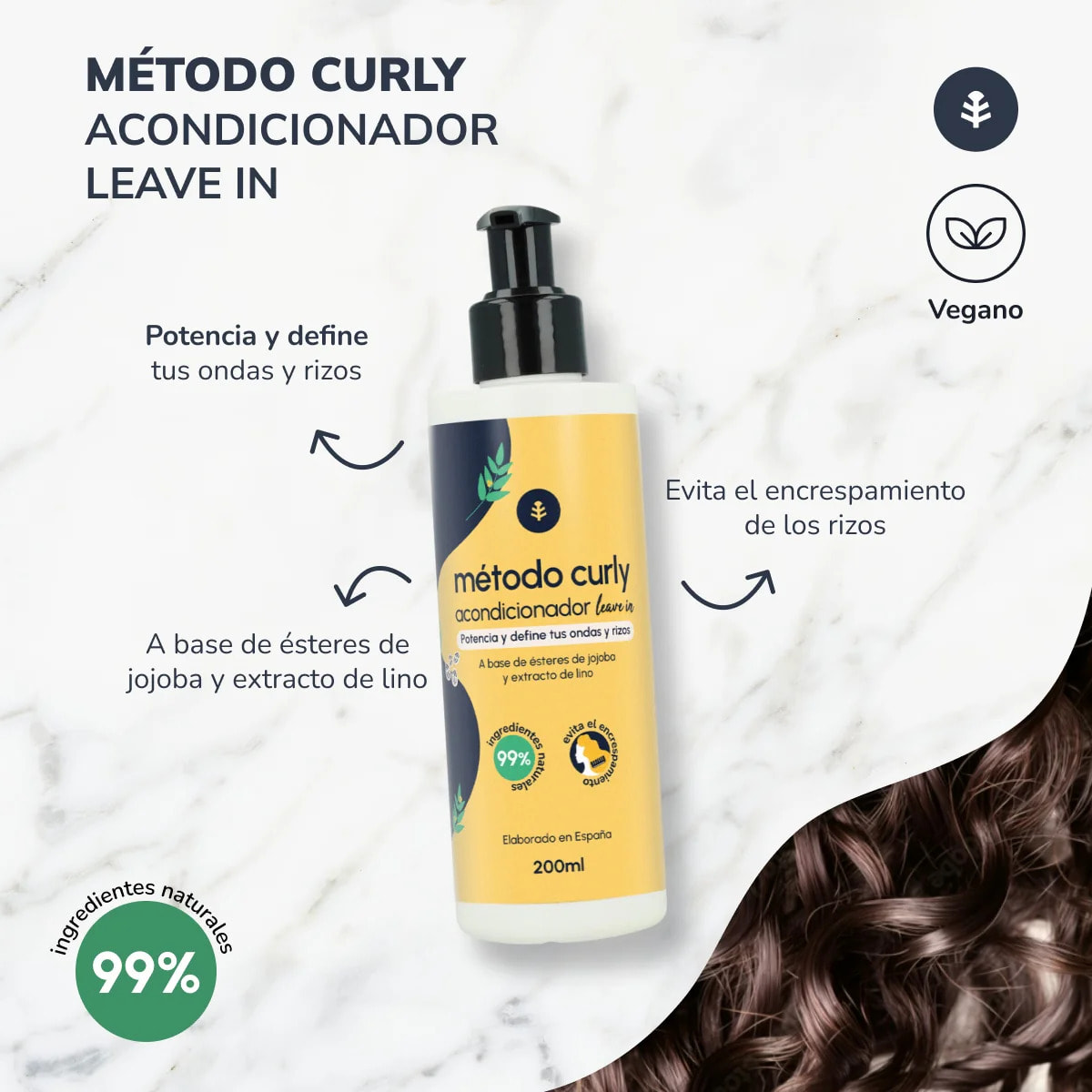 Pack Método Curly: champú, mascarilla y leave in Planeta Huerto