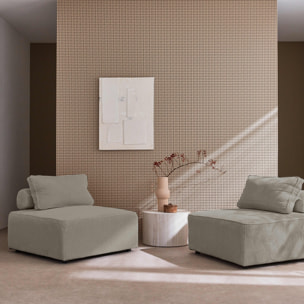 Chauffeuse pour canapé modulable velours côtelé (lot de 2) LAO