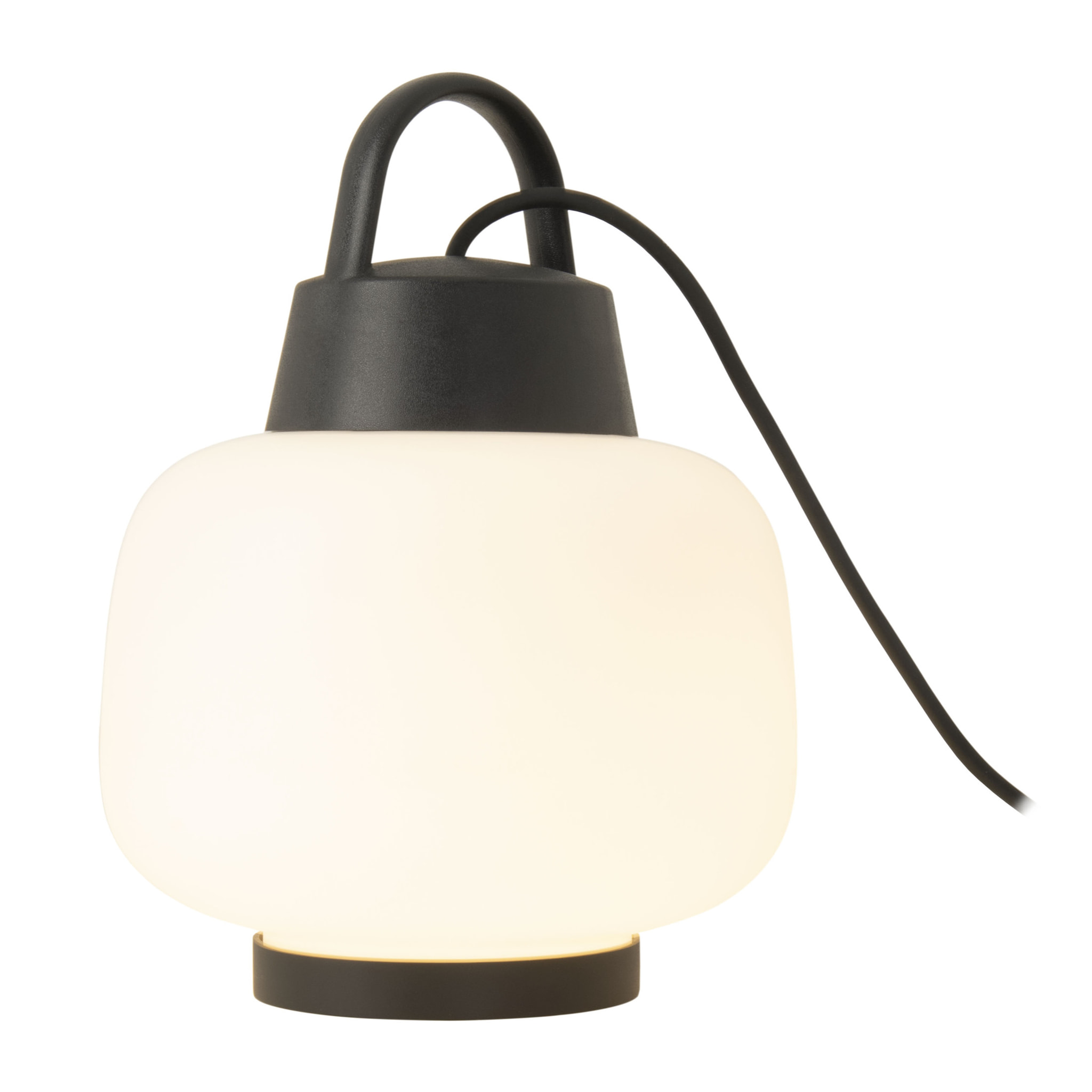 Forlight Lamtam - Lámpara de Sobremesa de Jardín E27 con Asa para Colgar IP44 para Exterior de Color Negro