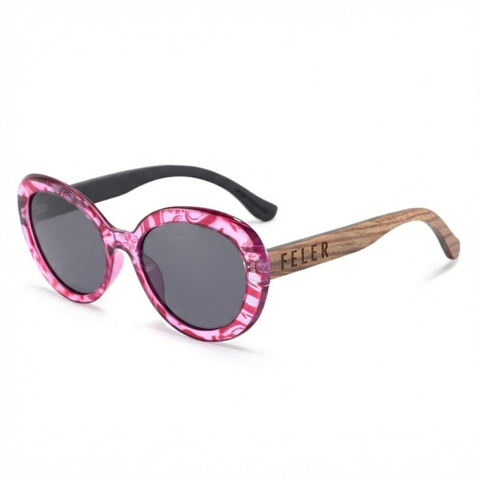 Gafas de Sol Feler 1555-8 Polarizadas de Madera Unisex 62 mm