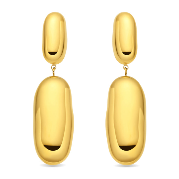 Pendientes Myshi acabado oro amarillo 18k