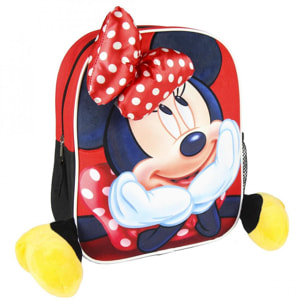 Zaino Asilo 3D Fiocco Minnie Lei Disney Multicolor