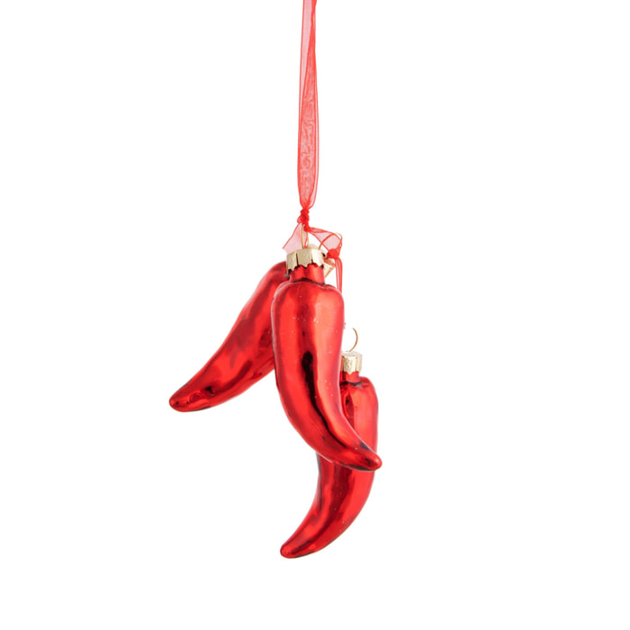 Peperoncino - Pezzi 2 - Colore Rosso - 2,6x7Hx2,6cm - Bianchi Dino