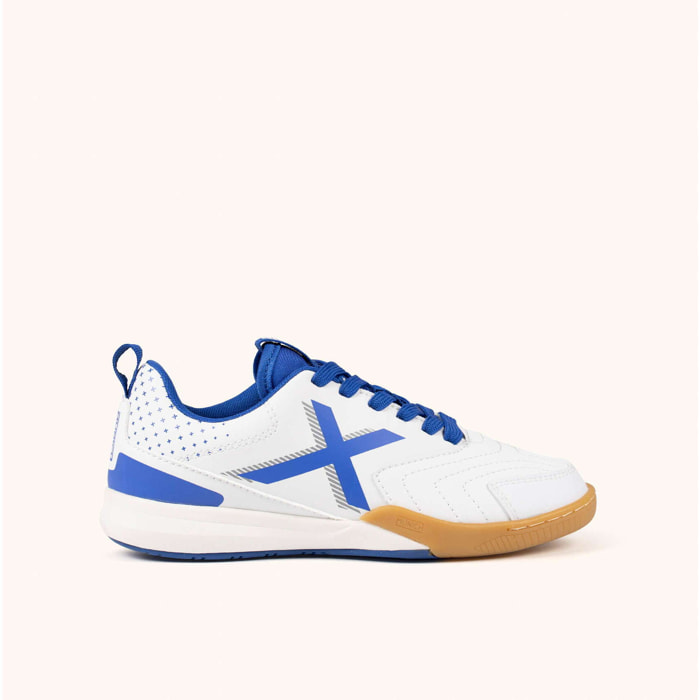 Zapatilla de Fútbol Sala para Niños en Blanco y Azul MUNICH RONDITO KID 14