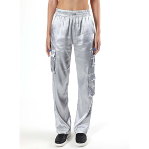 Pantalón cargo de mujer Leone Be Glam con grandes bolsillos