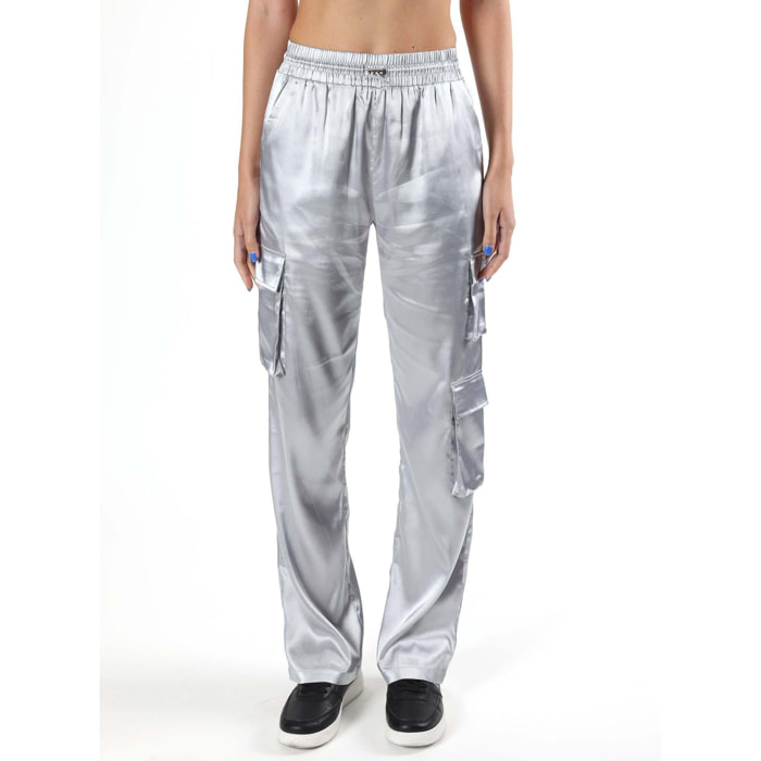 Pantalón cargo de mujer Leone Be Glam con grandes bolsillos