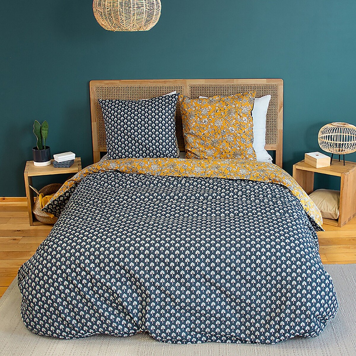 PARURE DE COUETTE 3 PCS 100% COTON 52 fils, ASCHWINI