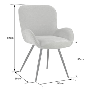 Chaise en chenille beige EVA