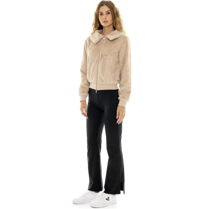 Never Without Chaqueta Sherpa suave de invierno para mujer