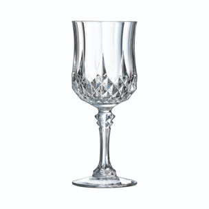 Ensemble 18 verres à pied et verres à eau Longchamp - Cristal d'Arques