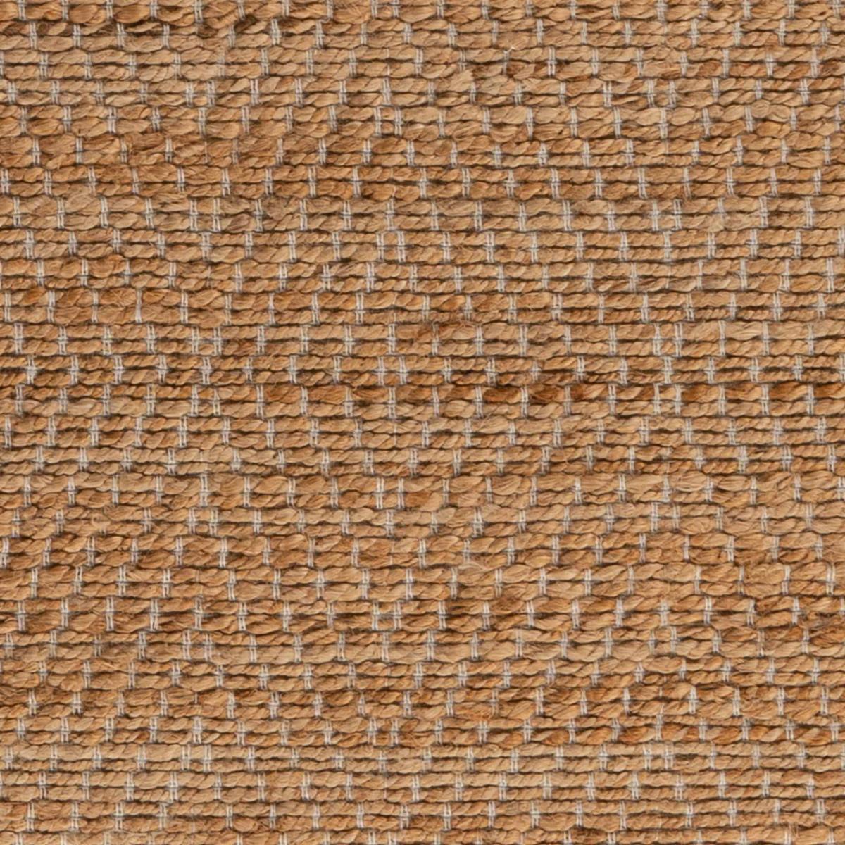 Tapis rond  en jute tissé main TOSIFA Beige motif uni à chevrons