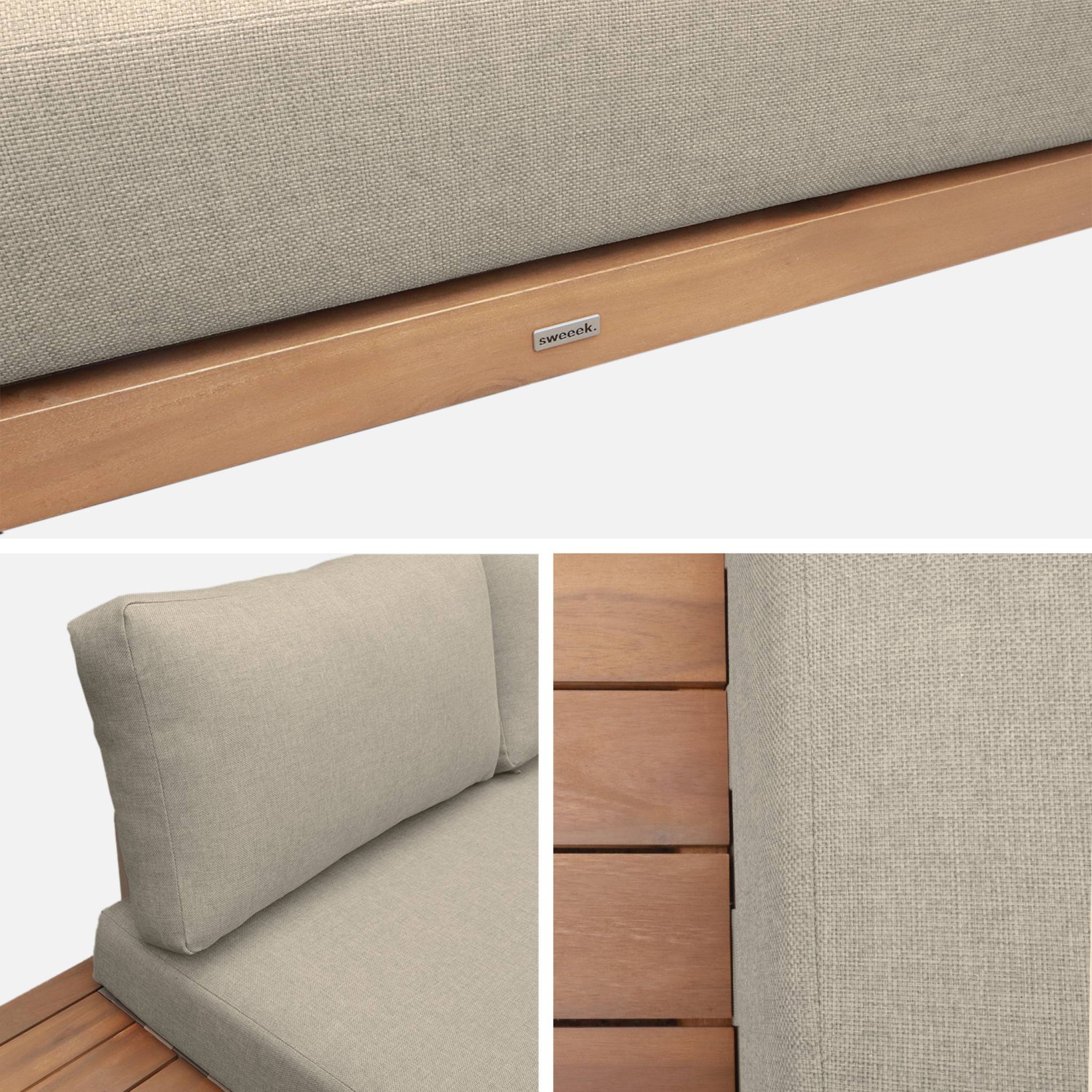 Banquette de jardin bois d'acacia et aluminium 2 places ACALIA LATIKA