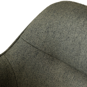 Lot de 2 chaises en tissu vert DANNA