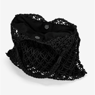 Bolso crochet negro de hombro