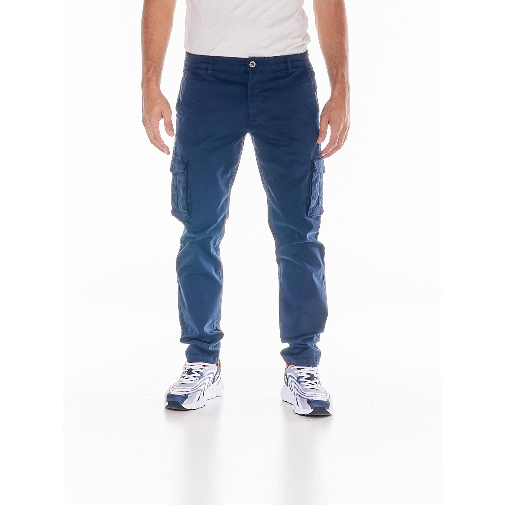 Pantalones cargo para hombre con bolsillos, ideales para el trabajo y el ocio.