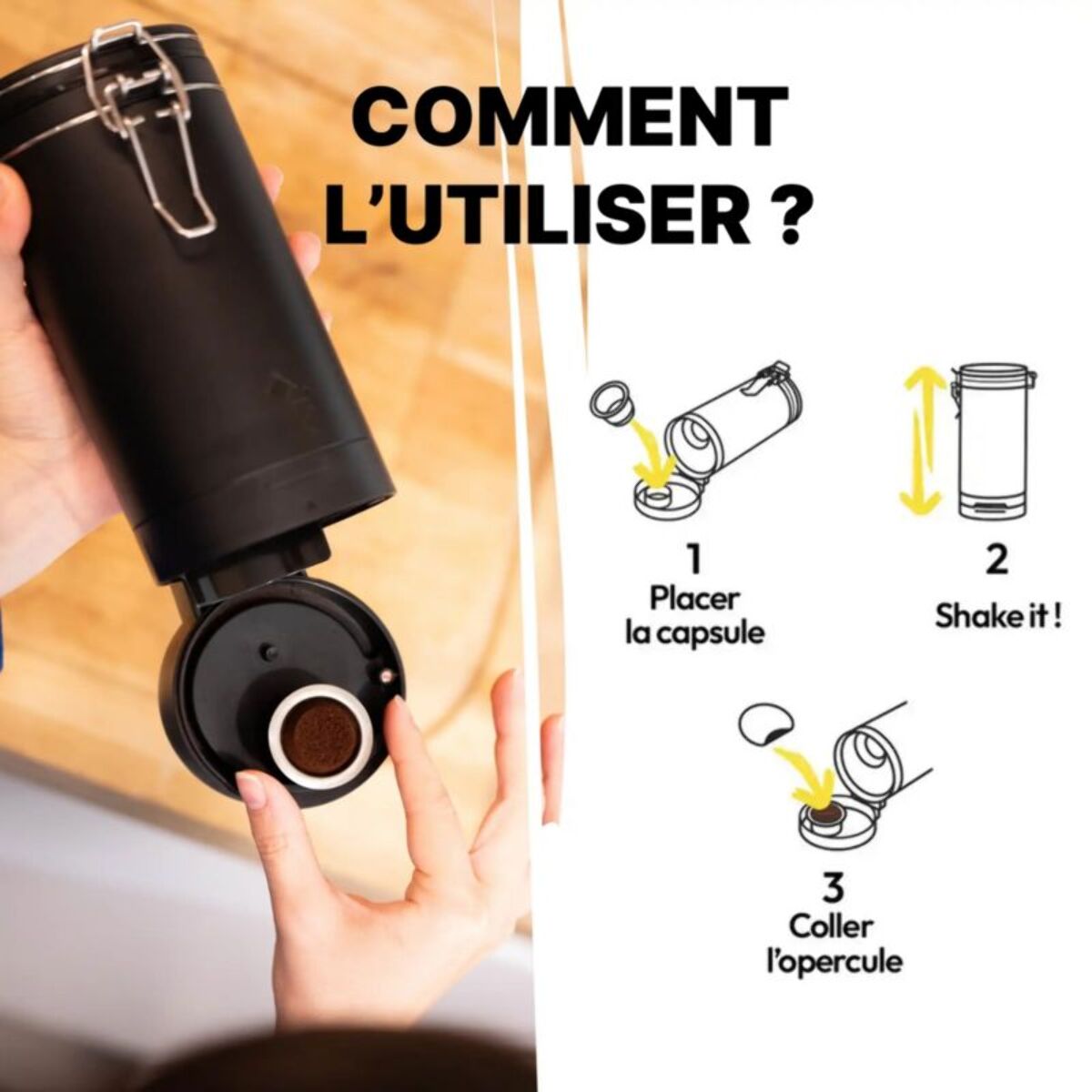 Coffret CAPS ME Noir compatible avec les machines Nespresso® Original,