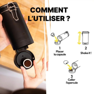 Coffret CAPS ME Noir compatible avec les machines Nespresso® Original,