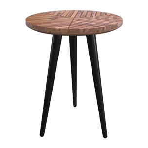Table basse ronde en bois d'acacia D40 cm - Ella