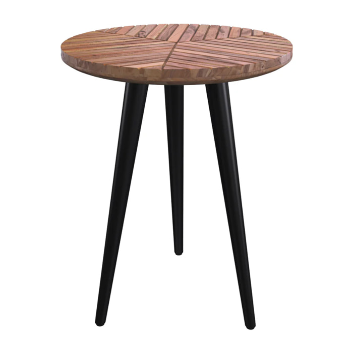 Table basse ronde en bois d'acacia D40 cm - Ella