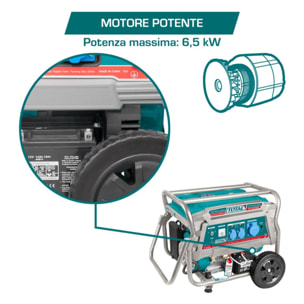 Generatore di Corrente Carrellato - 6,5 Kw