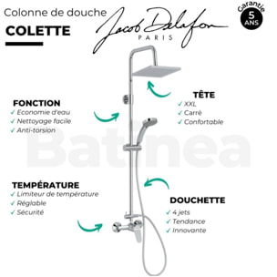 Colonne de douche Colette mécanique 4 jets chrome