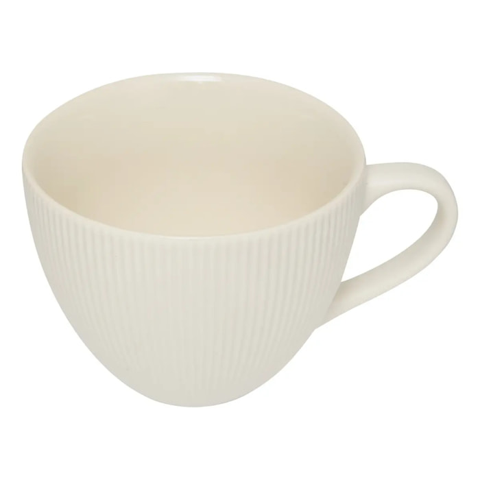 Tasse striée Strata blanc