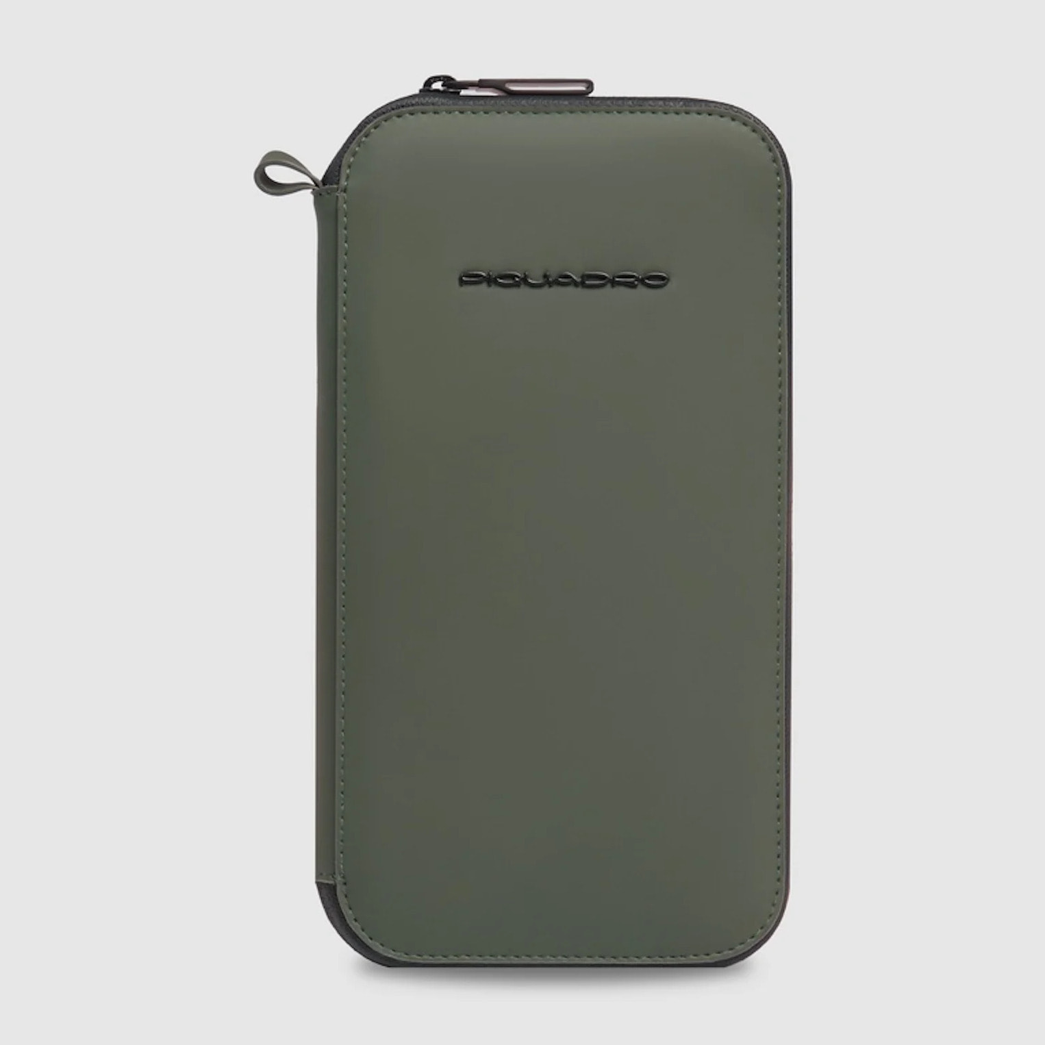 Piquadro Porta passaporto con zip, porta carte di credito e protezione RFID