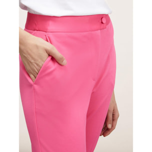 Motivi - Pantaloni New York con inserti in raso - Fucsia