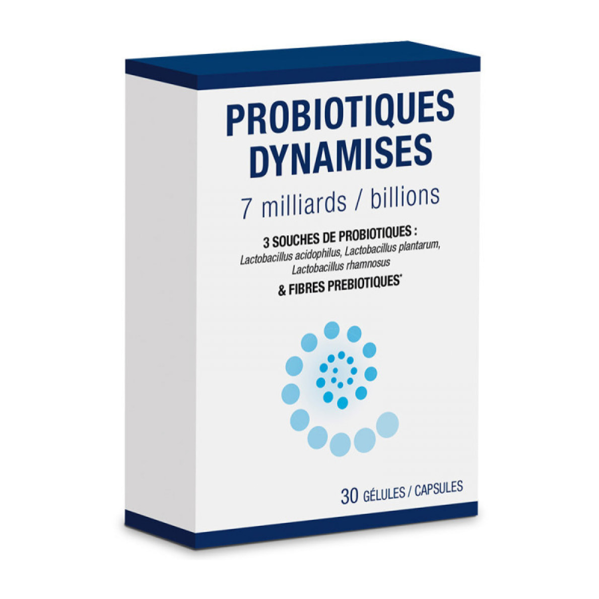 NUTRIEXPERT - Probiotiques Dynamisés - Favorise Equilibre De La Flore Intestinale -7 Milliards de Ferments Lactiques- 3 Souches Probiotiques - Riche en fibres prébiotiques - Sans Gluten - 30 Gélules