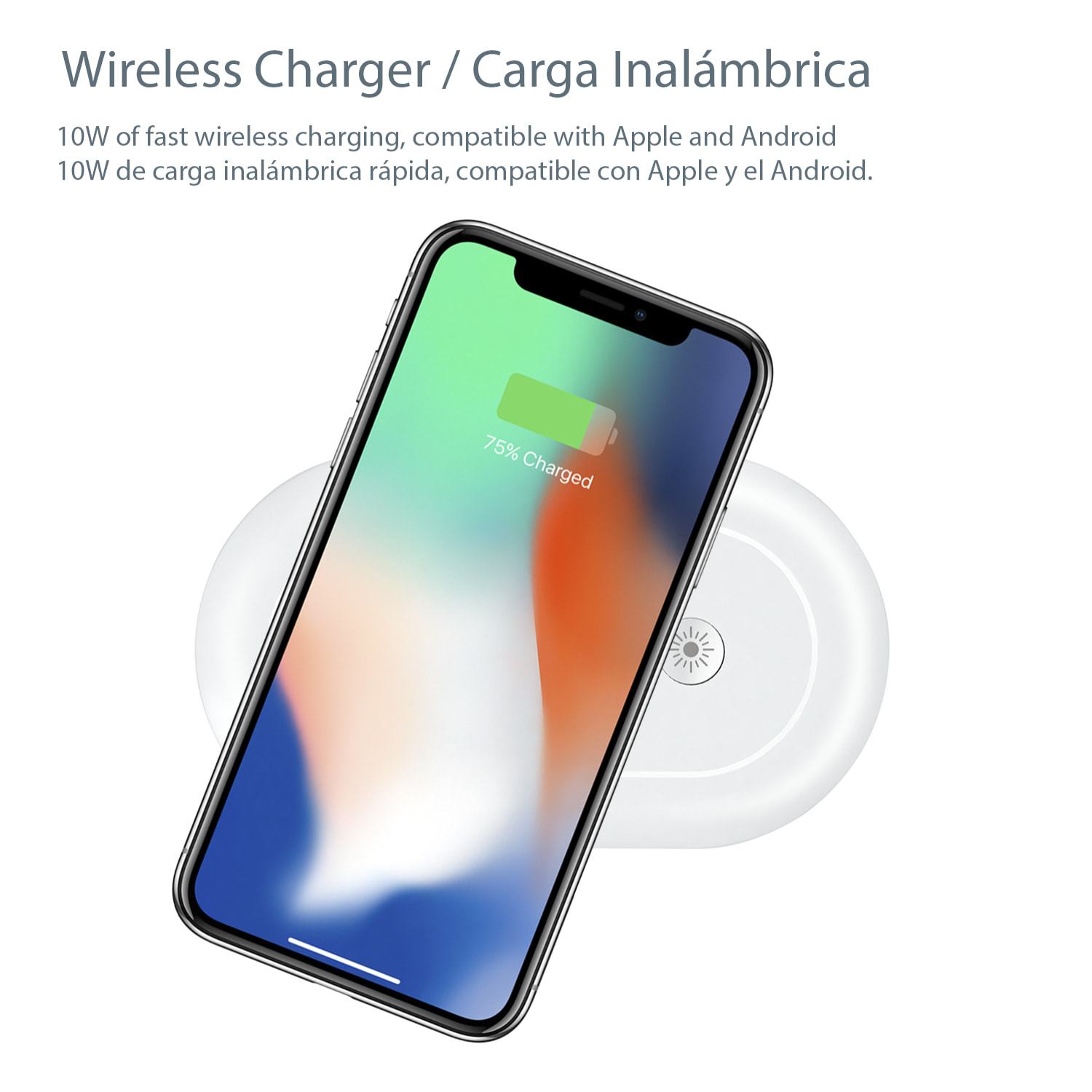 DAM Scatola di sterilizzazione con ozono, luce UV e aromaterapia con caricatore wireless 20x12x6 Cm. Colore bianco