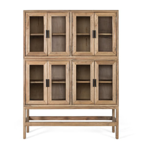 Vitrina de Madera de Mindi 120 Cm Estilo Contemporáneo - Escandinavo