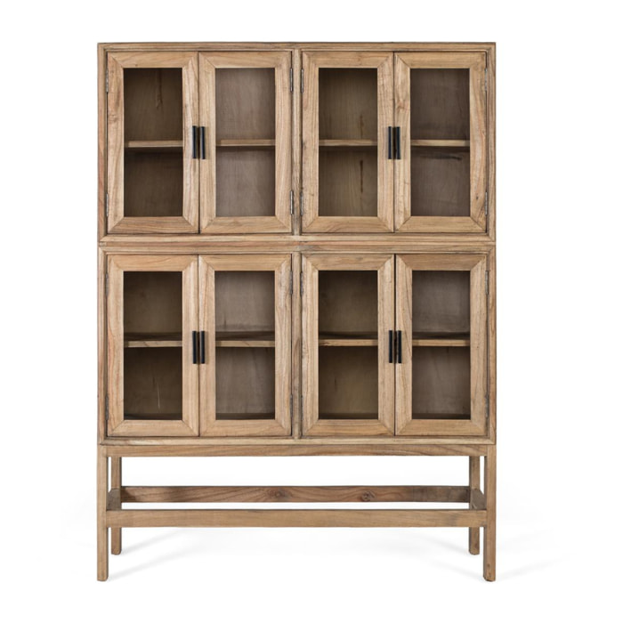Vitrina de Madera de Mindi 120 Cm Estilo Contemporáneo - Escandinavo