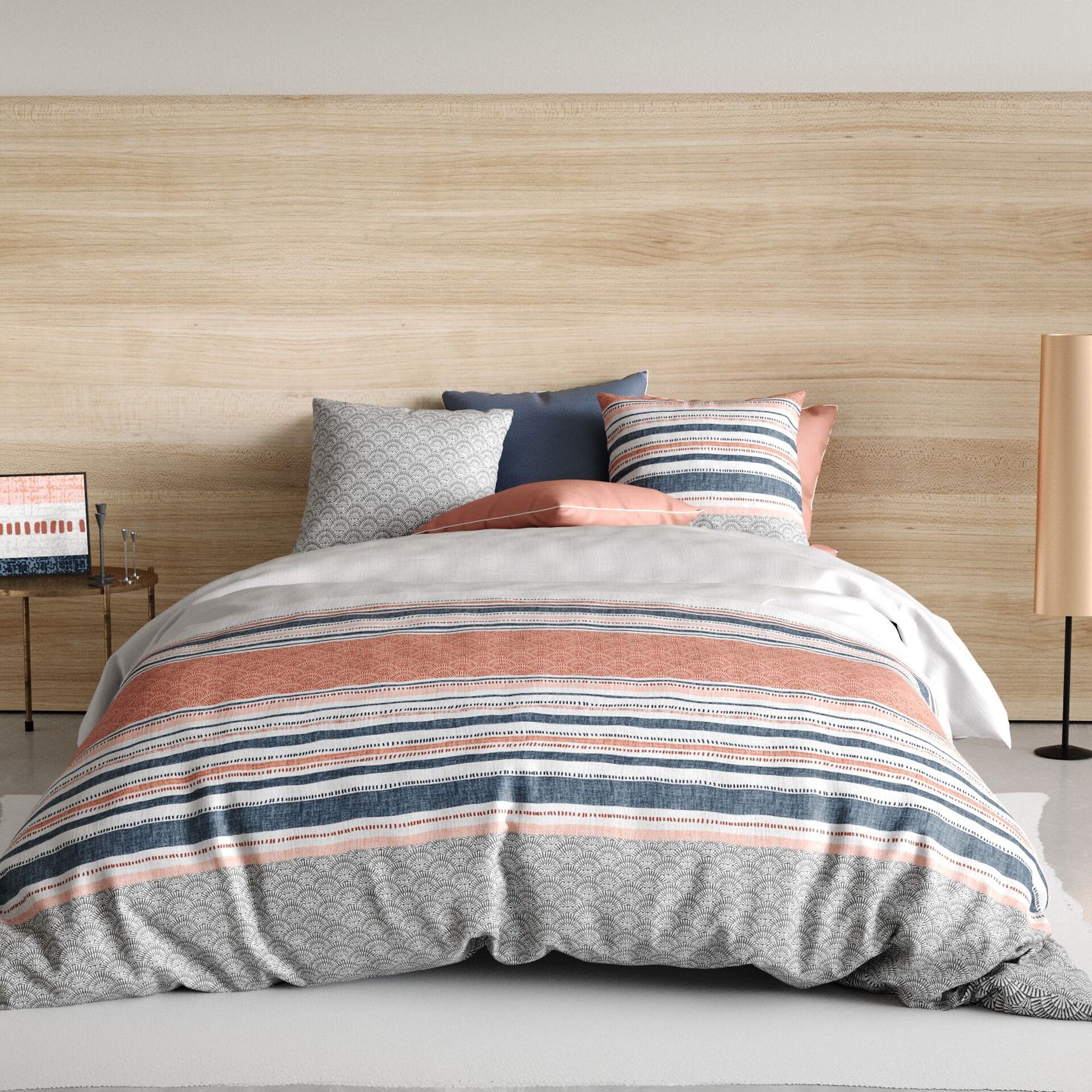 Parure Housse De Couette 3pcs 100% Coton 57fils Chakra