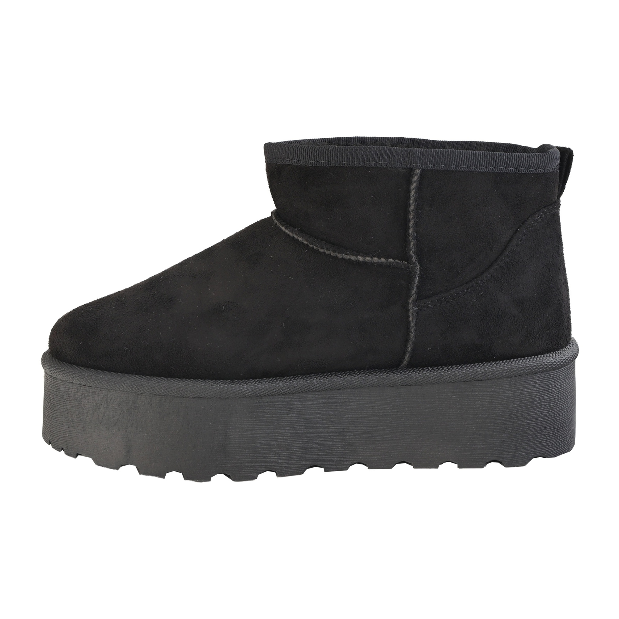 Stivaletti in simil camoscio imbottiti con platform