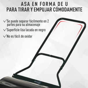 Rodillo de Césped Jardín Acero 30L Llena Agua Arena 32x40cm Asa Desmontable