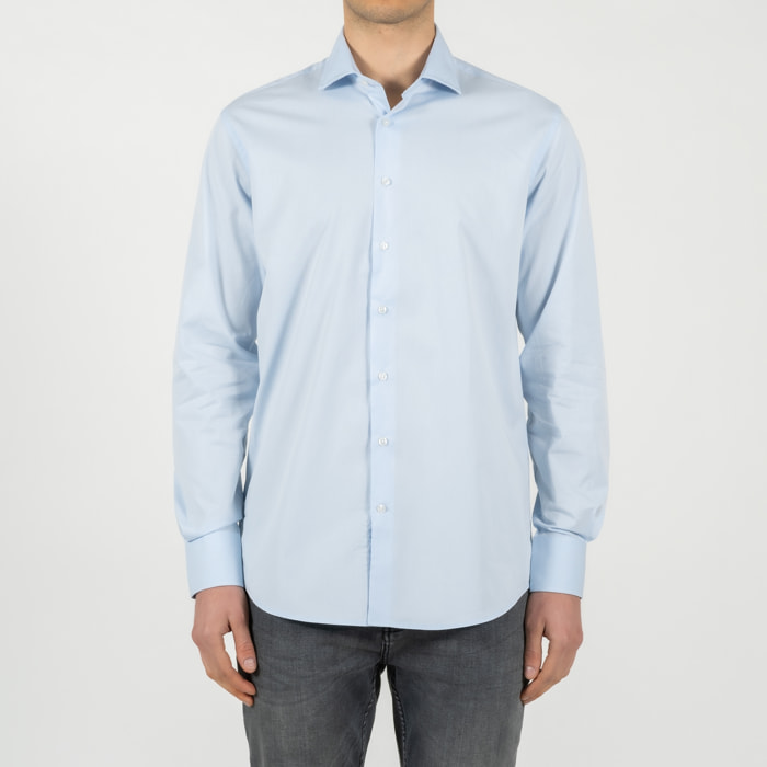 Camicia twill collo francese