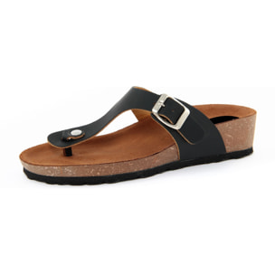 Sandalo flat Donna colore Nero