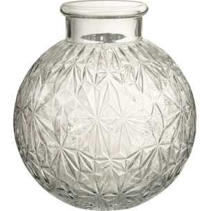 J-Line Vase Boule Taille Verre Transparent Large