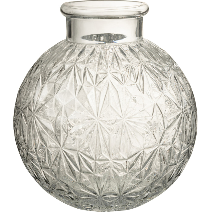 J-Line Vase Boule Taille Verre Transparent Large