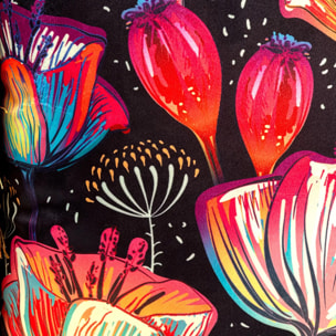 Coussin à franges Jungle fleurs Kare Design