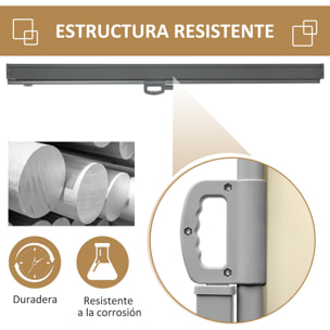 Toldo Lateral Retráctil 300x180 cm Pantalla Enrollable Mampara de Privacidad y Protección Solar para Jardín Balcón Terraza Crema
