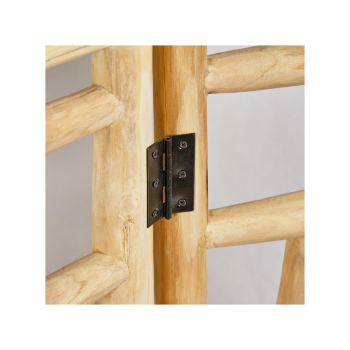Paravent 170 cm 3 parties pliables en bois de teck exotique - HULK
