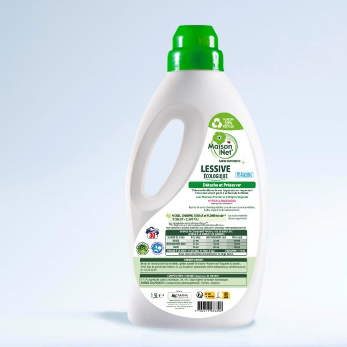 Lessive MAISON NET Lessive Ecolabel Lavande 1.5L