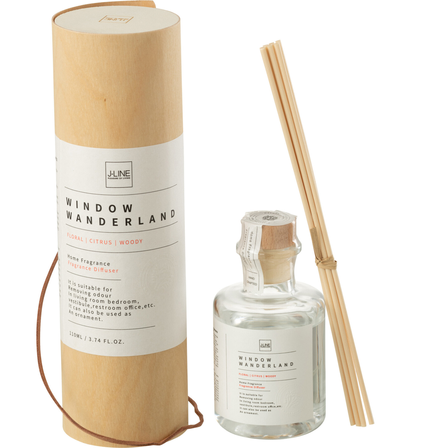 J-Line Bâtonnets parfumés Rond - Window Wanderland - transparent - small - 110 ml