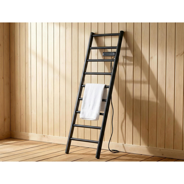 Toallero eléctrico alto con forma de escalera color negro NTW STAIR B PURLINE