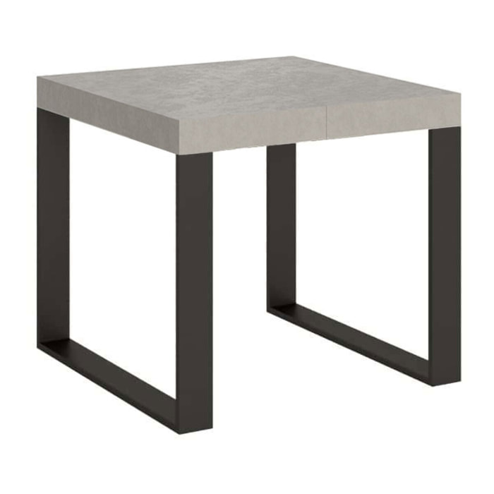 Tavolo allungabile 90x90/246 cm Tecno cashmere gambe antracite