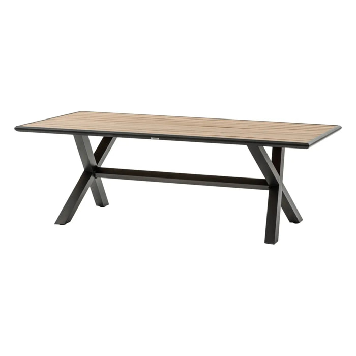 Table de jardin "Axiome" eucalyptus & graphite 8 places