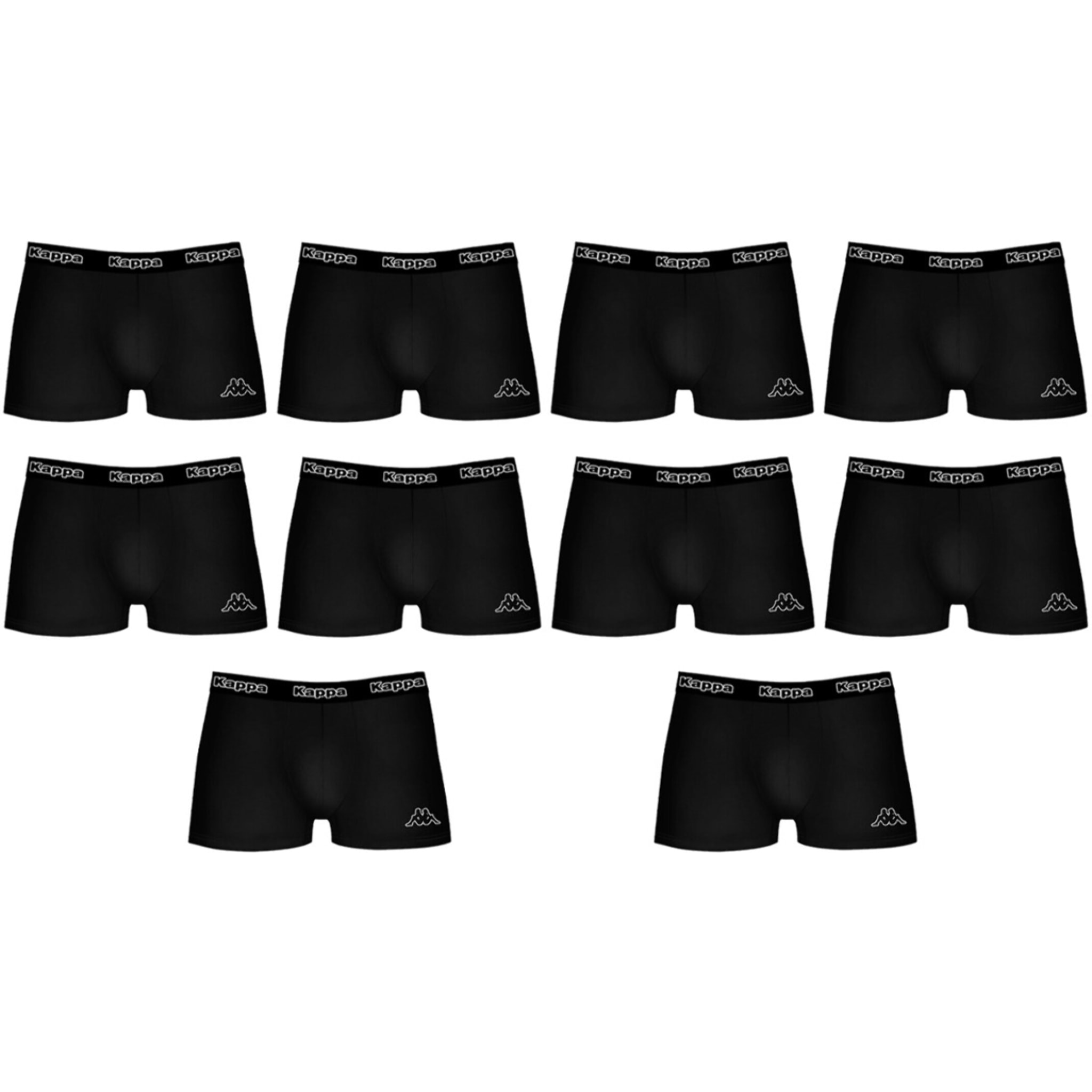 Pack 10 calzoncillos Kappa en color negro para hombre